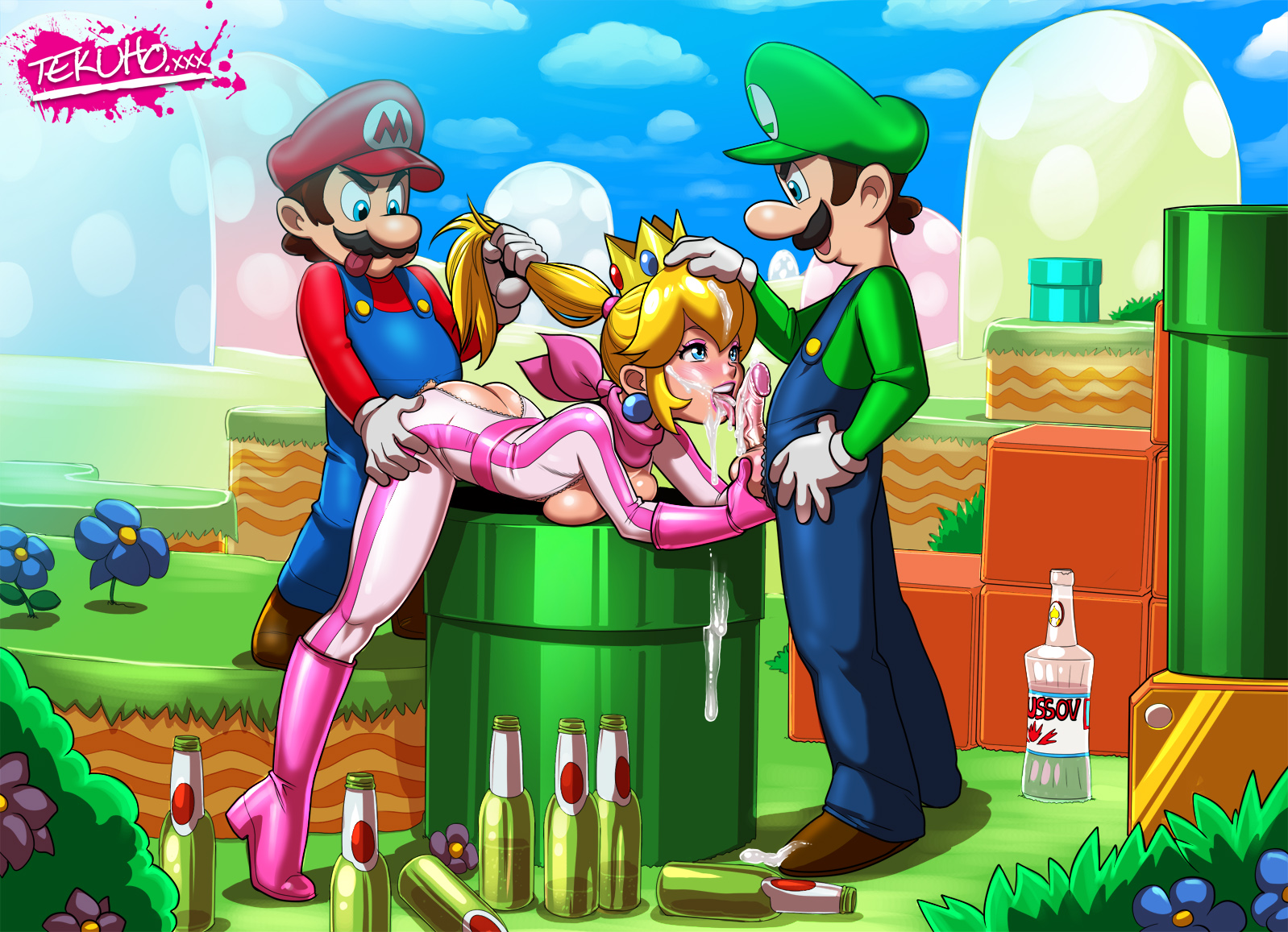 Mario Futa Hentai - Princess Peach Fuck Mario Luigi - Mariokart sex XXX | HentaiGO