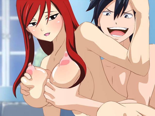 Erza Grey cowgirl fuck Fairy Tail hentai porn loop HentaiGO 