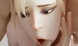 mercy hot sex in the shower
